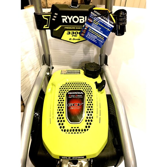Ryobi RY803325 Cold Water Gas Pressure Washer 3300PSI 2.5GPM Honda GCV200 Engine - Picture 13 of 16